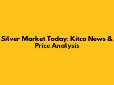 Silver Market Today: Kitco News & Price Analysis
