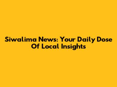 Siwalima News: Your Daily Dose Of Local Insights