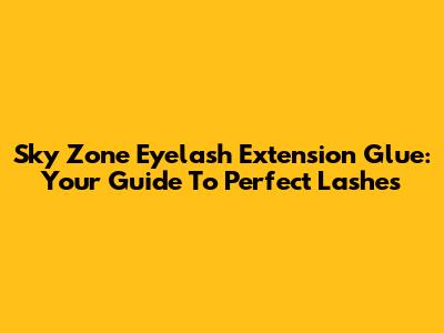 Sky Zone Eyelash Extension Glue: Your Guide To Perfect Lashes