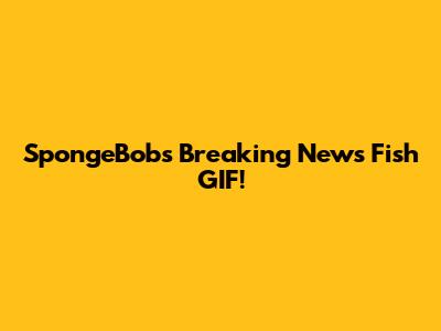 SpongeBob's "Breaking News" Fish GIF!