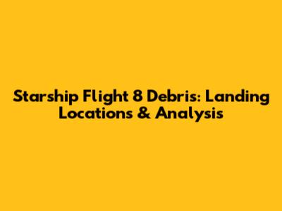 Starship Flight 8 Debris: Landing Locations & Analysis