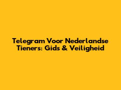 Telegram Voor Nederlandse Tieners: Gids & Veiligheid