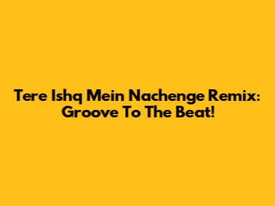 Tere Ishq Mein Nachenge Remix: Groove To The Beat!