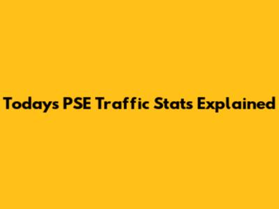 Today's PSE Traffic Stats Explained