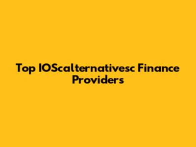 Top IOScalternativesc Finance Providers