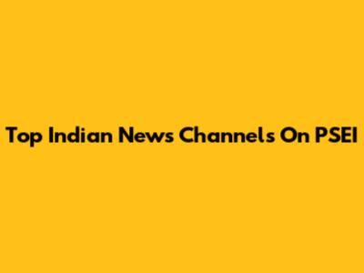 Top Indian News Channels On PSEI