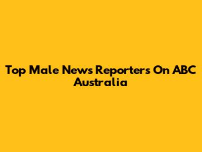 Top Male News Reporters On ABC Australia