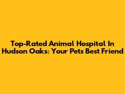 Top-Rated Animal Hospital In Hudson Oaks: Your Pet's Best Friend