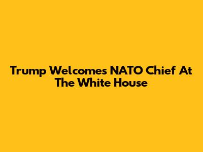 Trump Welcomes NATO Chief At The White House