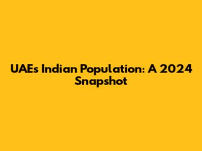 UAE's Indian Population: A 2024 Snapshot