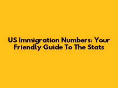 US Immigration Numbers: Your Friendly Guide To The Stats