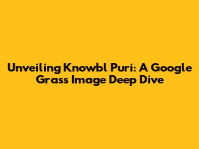 Unveiling Knowbl Puri: A Google Grass Image Deep Dive