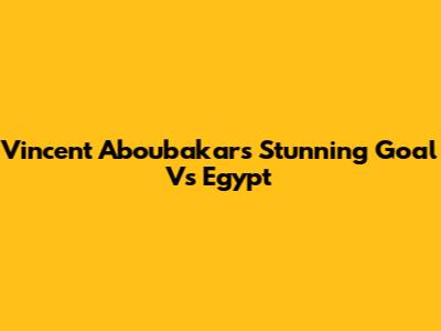 Vincent Aboubakar's Stunning Goal Vs Egypt