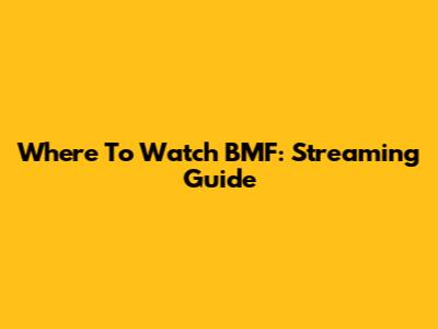 Where To Watch BMF: Streaming Guide
